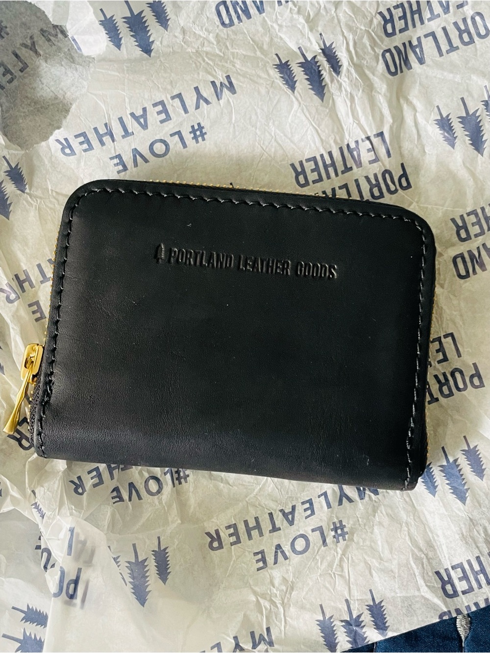 Portland leather mini zip wallet
